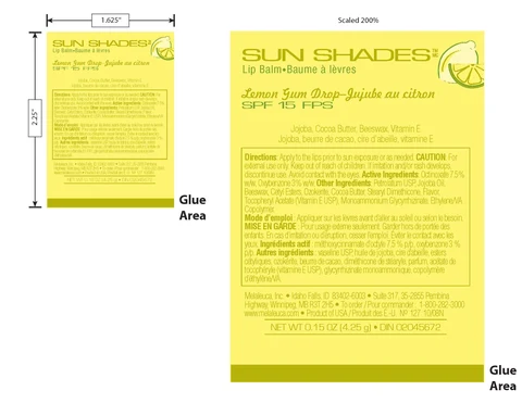 SUN SHADES15 Lip Balm Lemon Gum Drop 포장