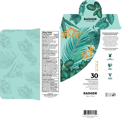 Badger SPF 30 Face Mineral Sunscreen 포장
