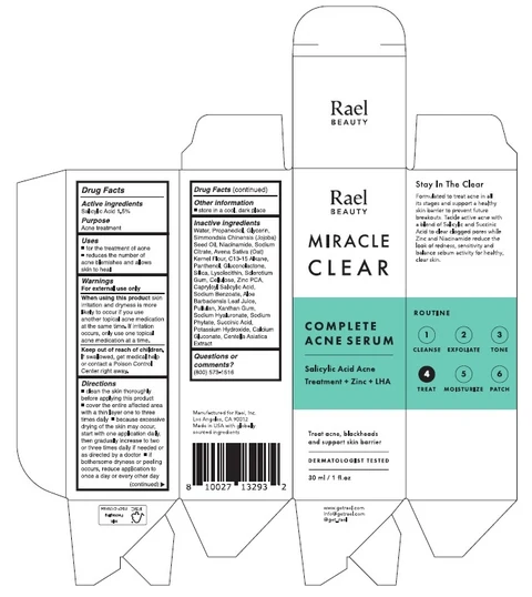 Rael Beauty Miracle Clear Complete Acne Serum 포장