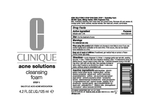 CLINIQUE ACNE SOLUTIONS CLEANSING FOAM packaging