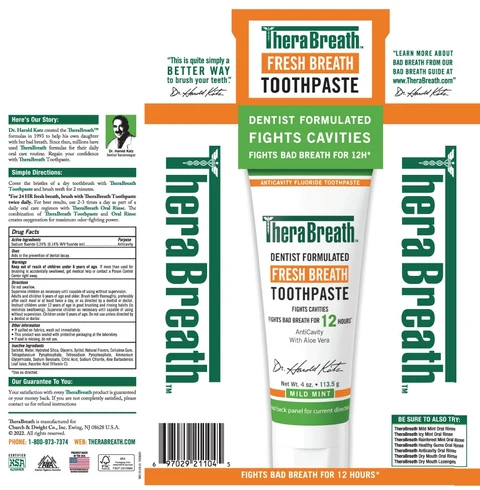 TheraBreath Fresh Breath Anticavity Mild Mint packaging