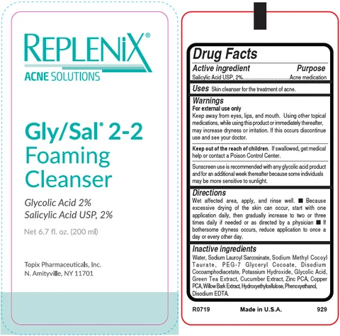 Replenix Acne Gly-Sal 2-2 Foaming Cleanser 포장