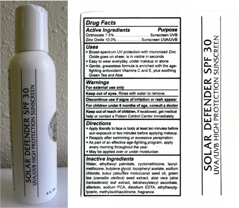 Solar Defender SPF 30 포장