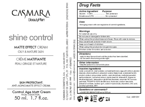 Shine Control Matte Effect Cream 포장