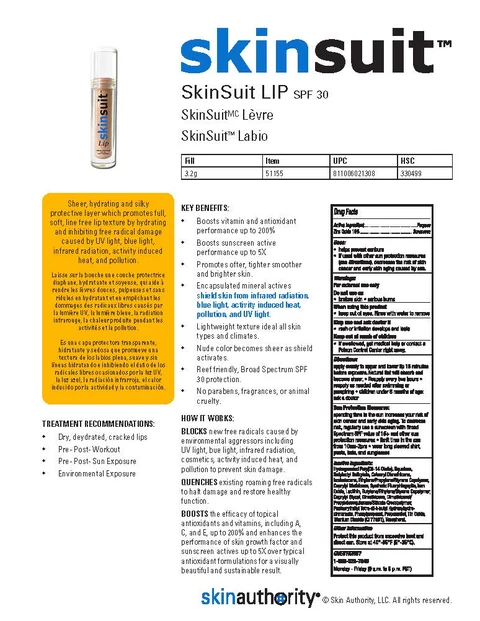 SKINSUIT LIPSPF 30 포장