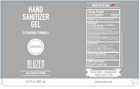 BLUZEN HAND SANITIZER UNSCENTED 포장