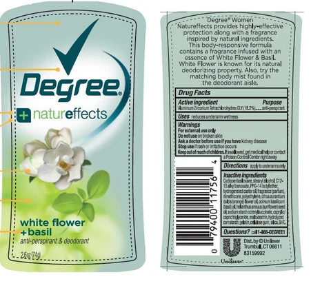 DegreeWhite Flower Basil Antiperspirant and Deodorant 포장