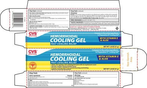 CVS HEMORRHOIDAL COOLING packaging