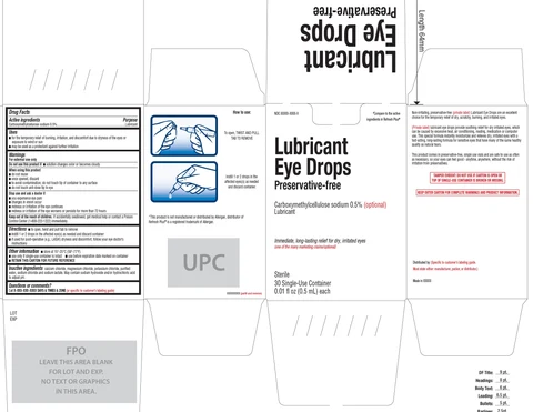 Lubricant Eye Drops Preservative free 30 Single Use Container packaging
