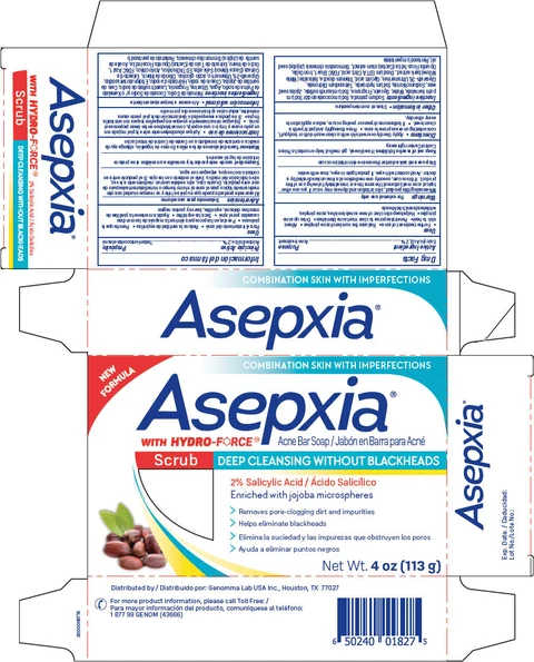 Asepxia Scrub Acne Bar 포장