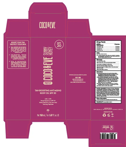 COCO AND EVE SUNNY HONEY PROTECTTAN BOOSTING ANTI-AGING SPF 20 packaging
