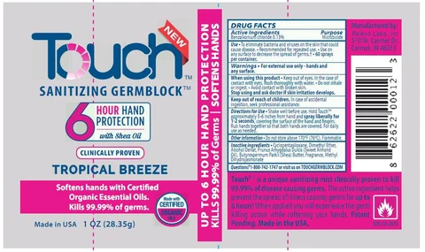 Touch Tropical Breeze Label