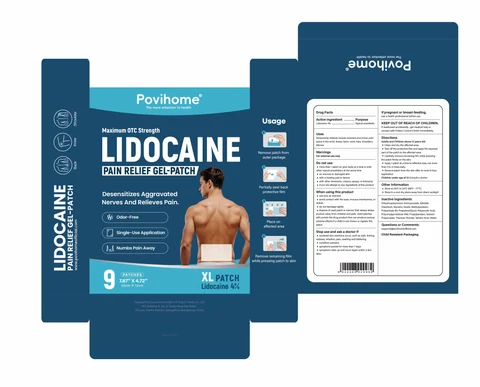 Lidocaine Pain Relief Gel -Patch packaging
