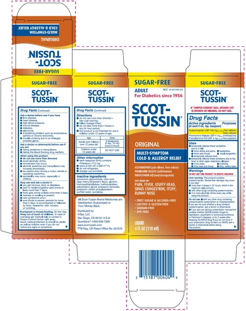 Scot-Tussin Original Multi-Symptom Cold and Allergy Relief 포장