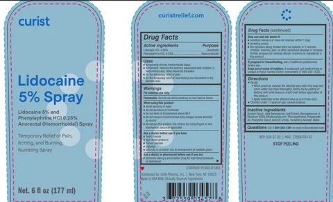 Curist 5% Lidocaine 포장