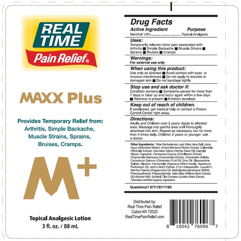 Real Time Pain Relief Maxx Plus Topical Analgesic 포장