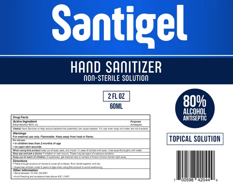 Santigel 80% 포장