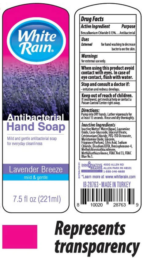 White Rain Antibacterial Hand LAVENDER BREEZE packaging