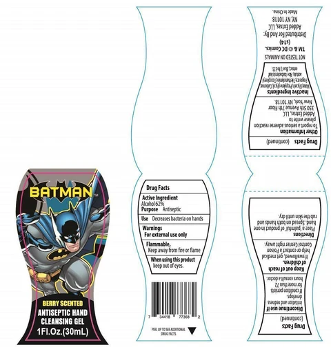Batman Berry Scented Antiseptic Hand Cleansing 포장