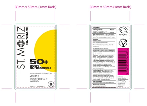 St Moriz suncare body sunscreen spf50 packaging