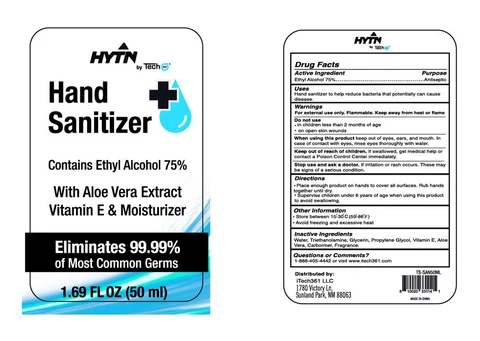 TECH361 HYTN HAND SANITIZER WITH ALOE VERA AND VITAMIN E 포장