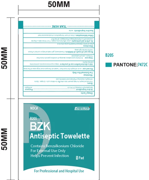 BZK Antiseptic Towelette 포장