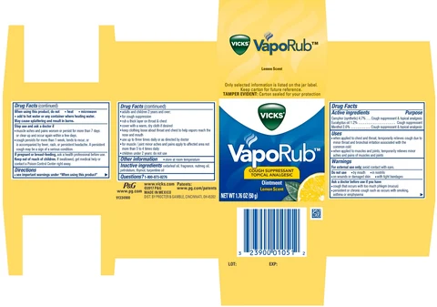 Vicks VapoRub 포장