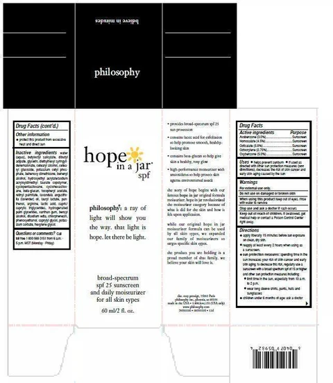hope in a jarbroad spectrum spf 25 sunscreen and moisturizer for all skin types packaging
