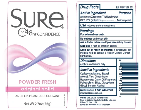 Sure Original Solid Powder 포장