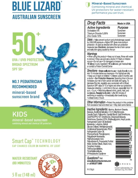 Blue Lizard Kids SPF 50 Sunscreen 포장