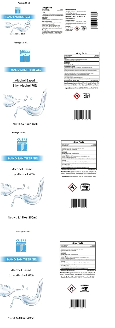 CUBRETE ANTISEPTIC HAND SANITIZER packaging