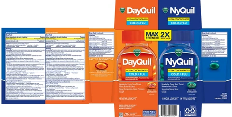 Daytime NighttimeUltra Concentrated Cold and Flu 포장