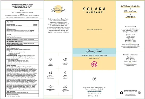 SOLARA SUNCARE - CLEAN FREAK SPF-30 NATURALLY SCENTED 포장