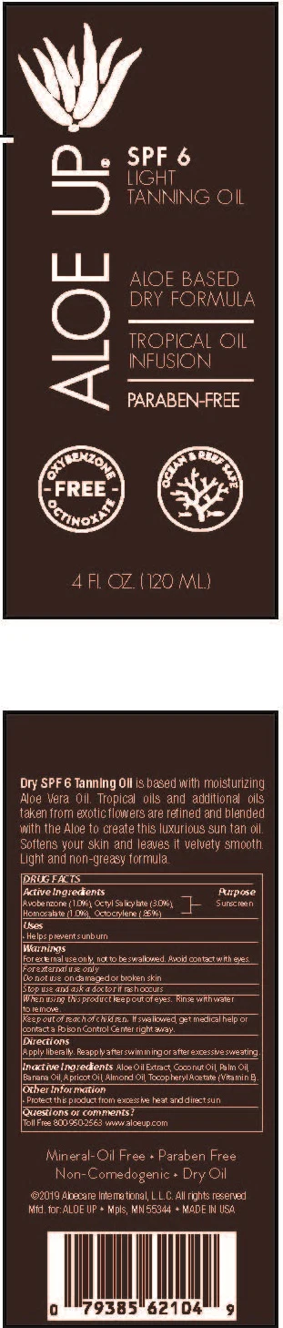 ALOE UP LIGHT TANNING OILSPF-6 포장