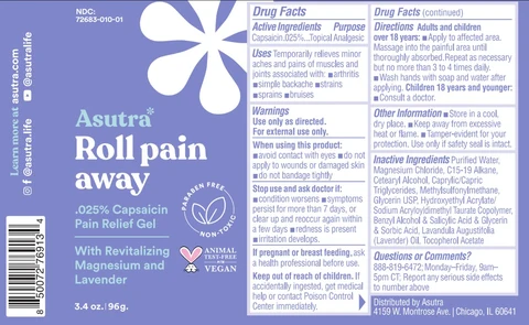Roll Pain Away Lavender packaging