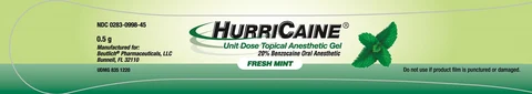 HurriCaineTopical Anesthetic 포장