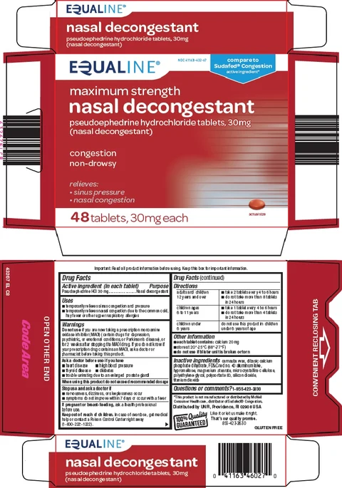 equaline nasal decongestantnon drowsy maximum strength packaging