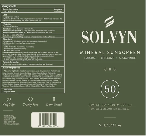Solvyn Mineral Sunscreen SPF 50 packaging