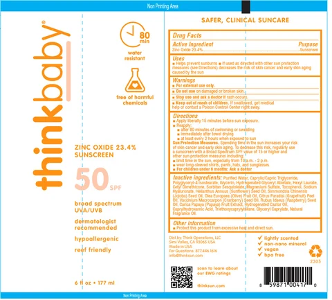ThinkbabySPF 50 packaging