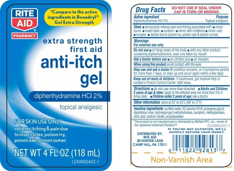 Rite Aid Maximum Strength Itch Relief packaging