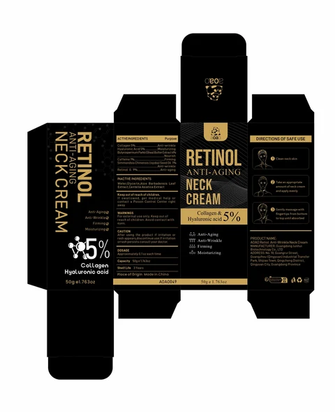 AOAO Retiol Anti-Wrinkle Neck Cream 포장