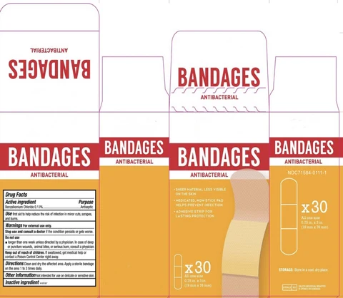 ANTIBACTERIAL BANDAGES 포장