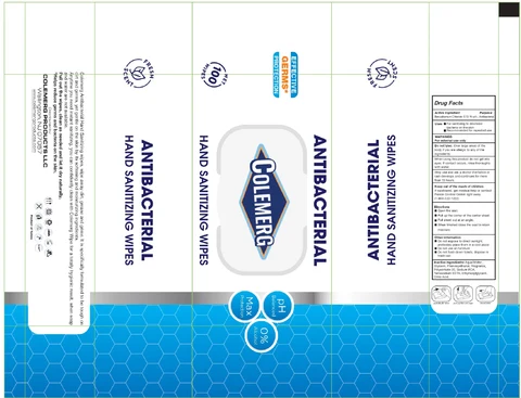 Colemerg Antibacterial Hand Sanitizing Wipes 포장