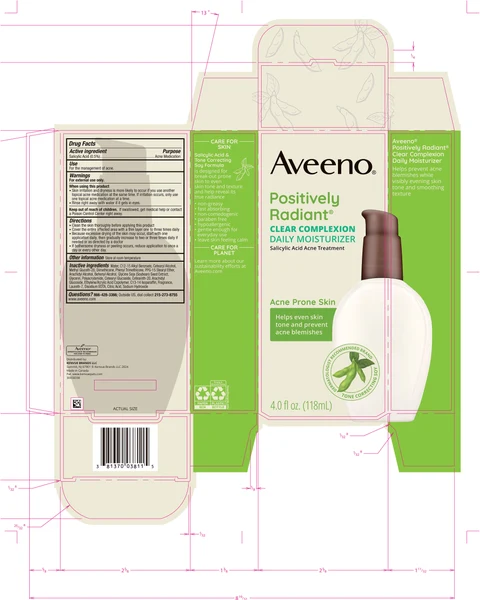 Aveeno Positively Radiant Clear Complexion Daily Moisturizer 포장