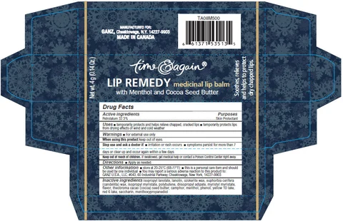 Lip Remedy Medicinal Lip Balm BLUE / Lip Remedy Medicinal Lip Balm GREEN / Lip Remedy Medicinal Lip Balm RED packaging