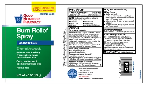 Burn Relief packaging
