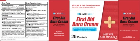 CareALL First Aid Burn Cream 포장