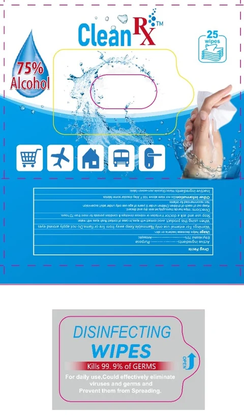 Sanitizing Wipes 포장