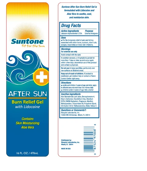 SuntoneAfter Sun Burn Relief Gel with Lidocaine 포장