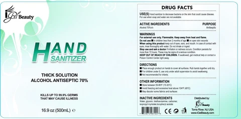 Hand Sanitizer packaging